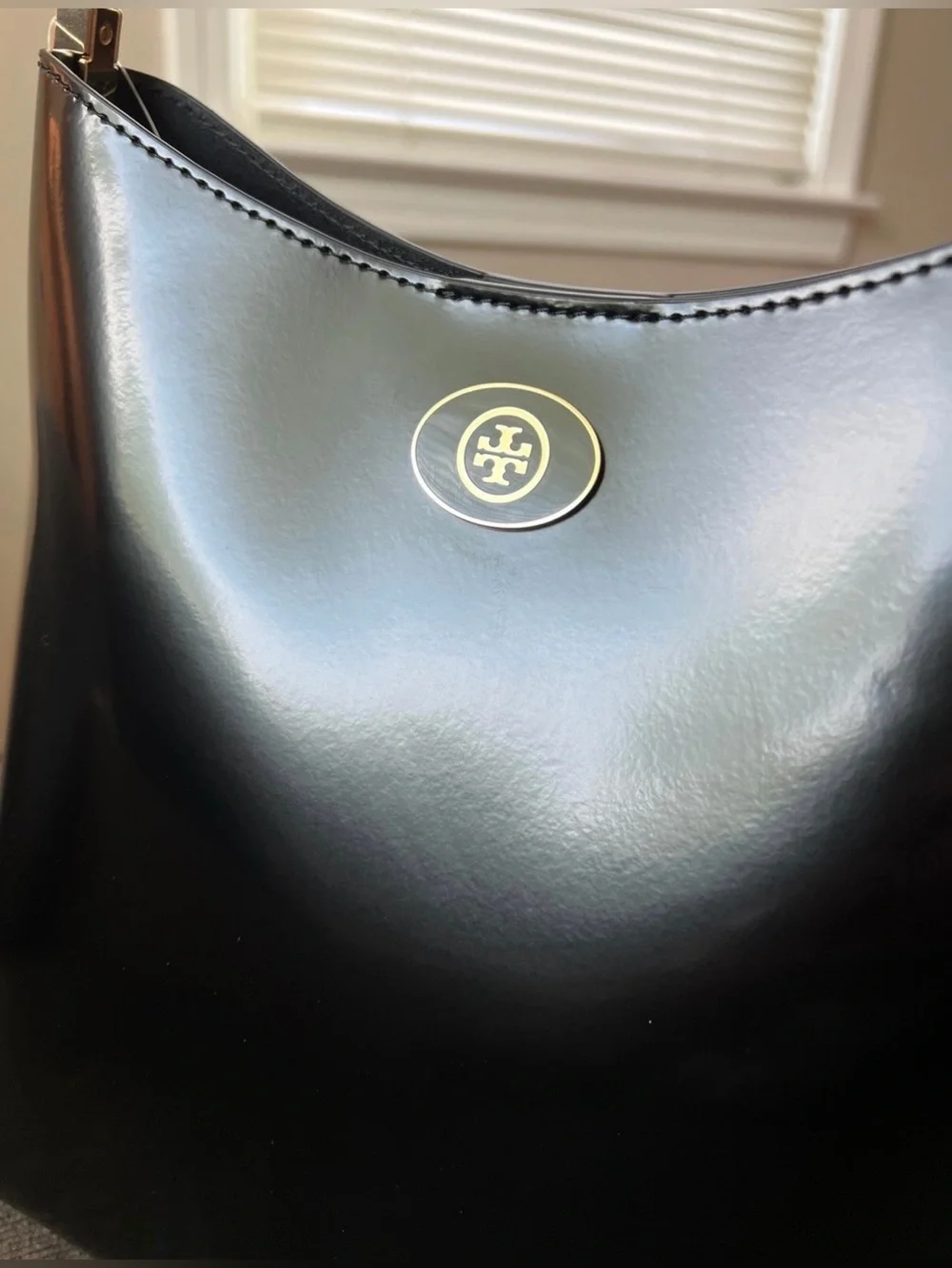 Tory Burch Robinson Spazzolato Leather Hobo Bag Handbag New RARE